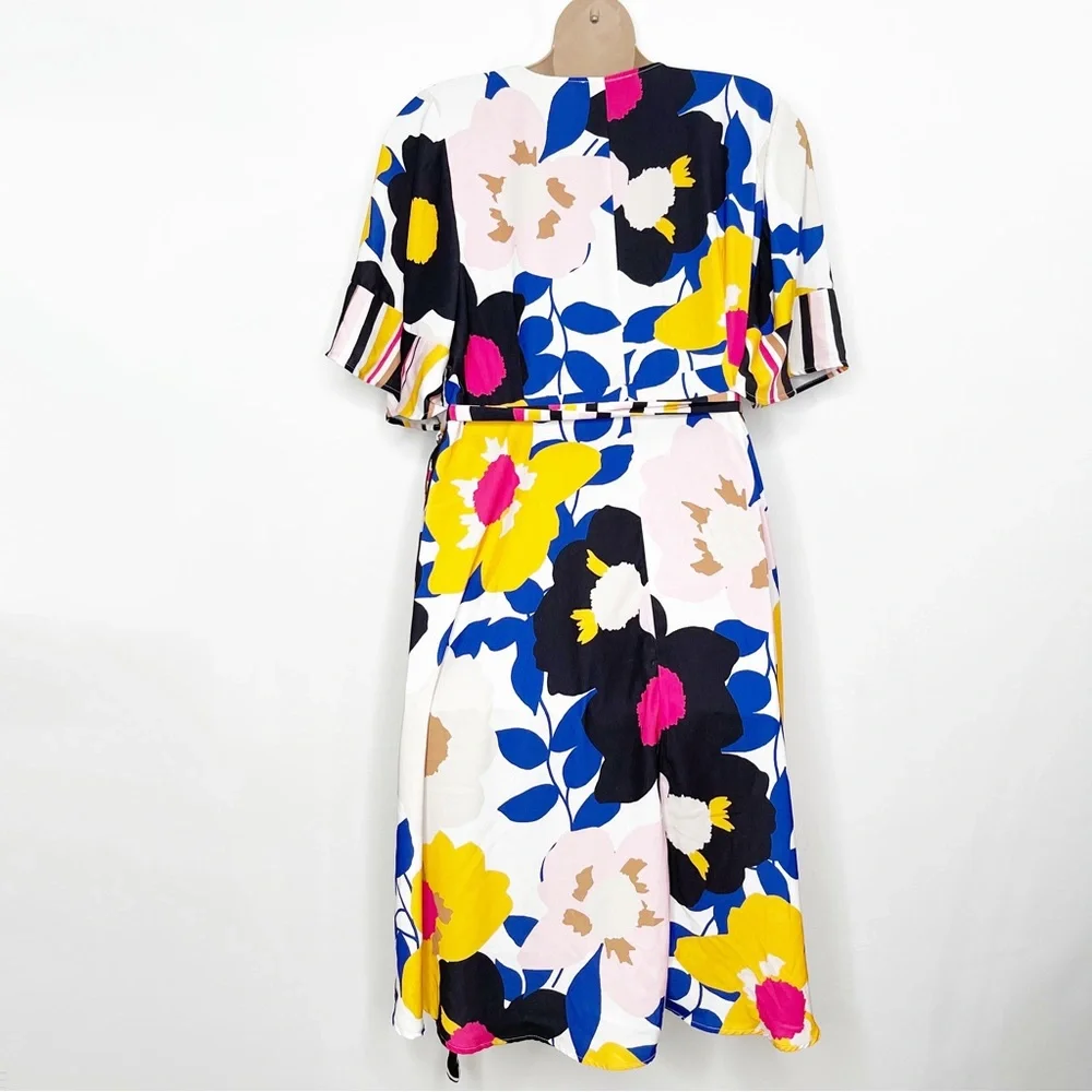 Eloquii Floral Wrap Dress Duster Plus Size 22 - Picture 7 of 13
